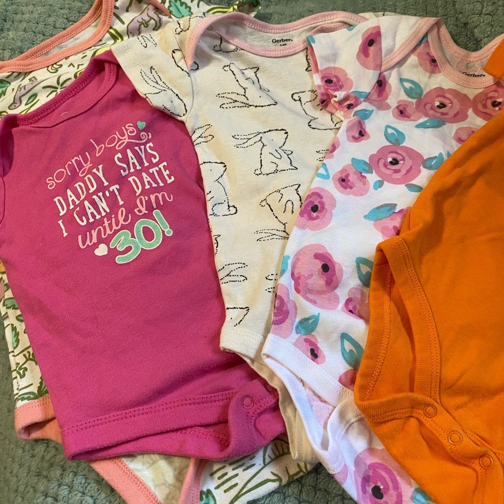 Carter's Kids Pajamas Set - Pink, White, Orange Floral